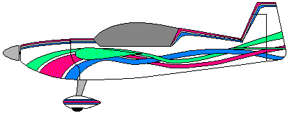 Drawing of an Extra 300 Airplane